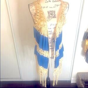 Boho Crochet cardigan vest in size M/L